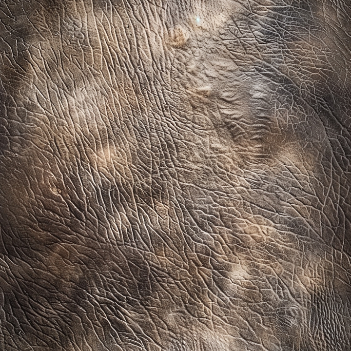 Vintage Distressed Brown Leather with Fine Wrinkles and Natural Wear seamless PBR texture preview
