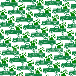seamless Seamless 3D PBR Digital Paper Texture with Green Trucks and Shamrocks texture 8k free download PBR
