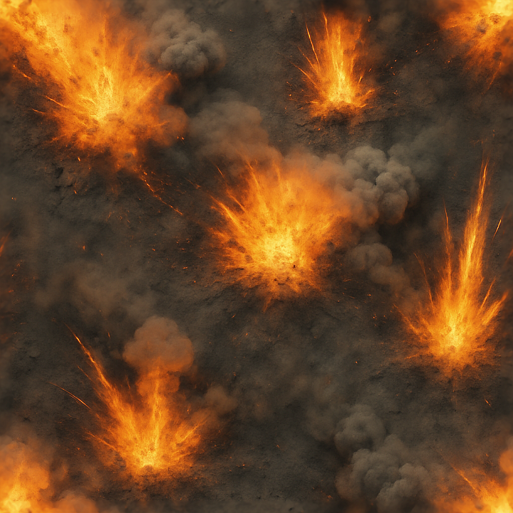 Of Blast Damage With Ignition Source And Burn Marks Details seamless PBR texture preview