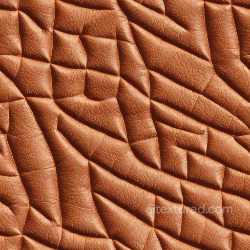 Wrinkled Brown Leather Texture with Deep Grain and Natural Folds seamless Leather PBR texture