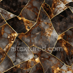 seamless Seamless 3D Brown Marble PBR Texture Featuring Polished Stone with Golden Accents texture 8k free download PBR