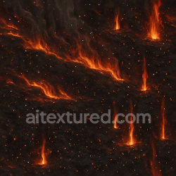 seamless Seamless 8k PBR 3d texture showing smoke curtains with fire waves and charred earth details texture 8k free download PBR