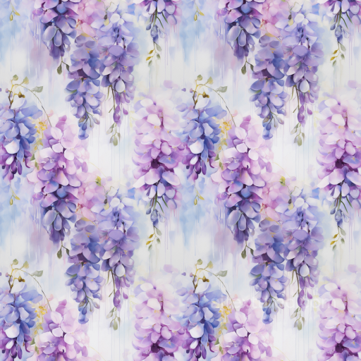Soft Purple Flower Clusters in Pastel Style Seamless Texture seamless Purple Flower PBR texture