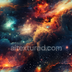 seamless Seamless 3D Space PBR Texture Featuring Vibrant Nebula Clouds and Galactic Starfield texture 8k free download PBR