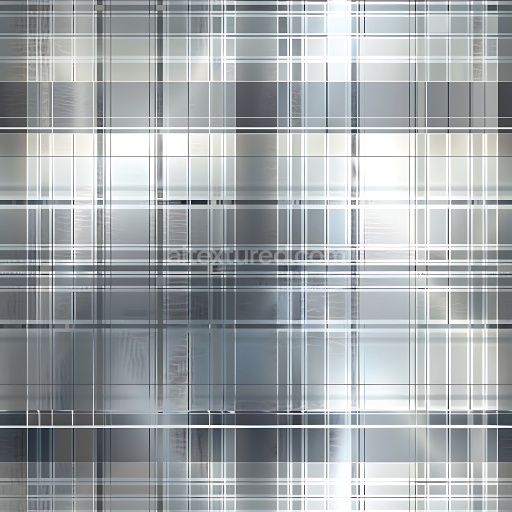 Seamless 3D PBR Texture of Cool Gray Plaid Pattern with Fine Lines