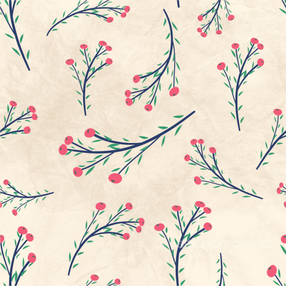 Featuring Delicate Pink Berry Branches on Soft Cream Background Flower texture preview