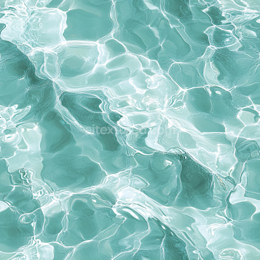 Seamless 3D PBR Texture Featuring Clear Shallow Pool Water with Realistic Light Refractions
