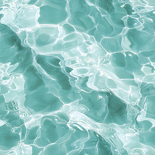 Featuring Clear Shallow Pool Water with Realistic Light Refractions seamless Water PBR texture