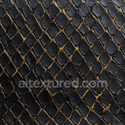 seamless Seamless 3D PBR Texture of Black Glossy Reptile Skin With Scaled Detail texture 8k free download PBR