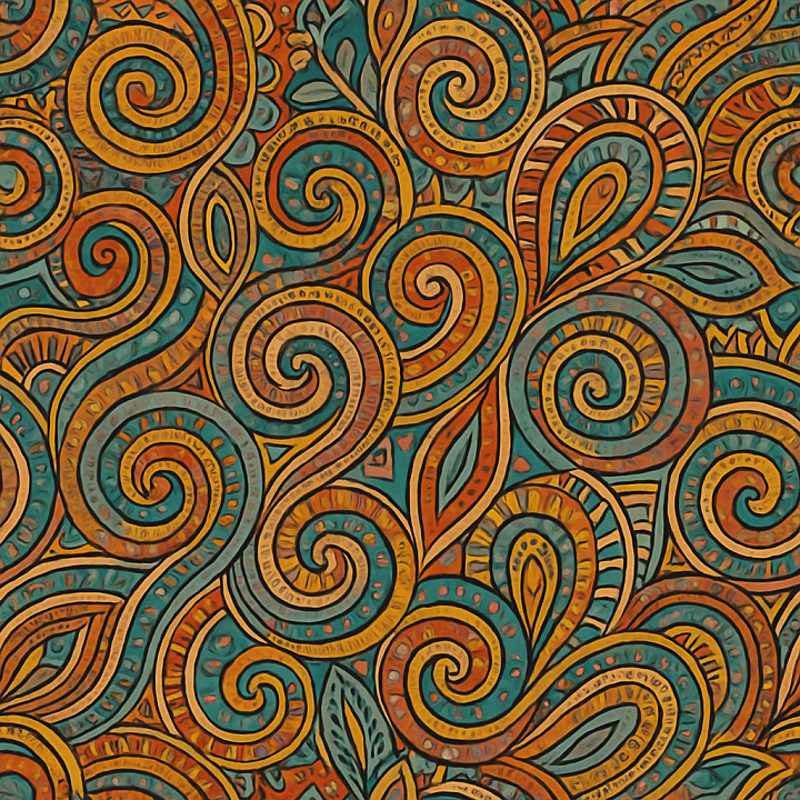 Detailed Abstract Pattern seamless PBR texture preview