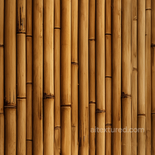 Bamboo Stalk Texture Featuring Vertical Culms and Natural Grain seamless Bamboo PBR texture