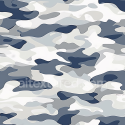 seamless Seamless 3D Arctic Camouflage PBR Texture with Smooth Organic Shapes and Cool Blue-Grey Palette texture 8k free download PBR