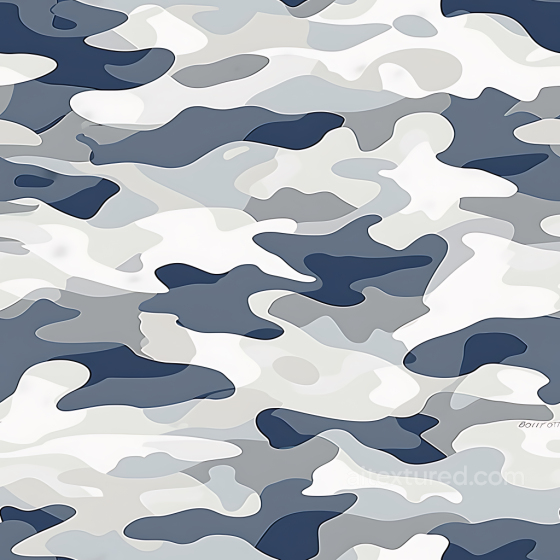 Arctic Camouflage PBR Texture with Smooth Organic Shapes and Cool Blue-gray Palette Color Camouflage texture preview