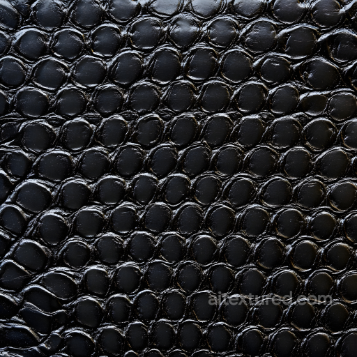 Glossy Black Reptilian Skin Seamless Texture with Raised Scale Pattern seamless Skin PBR texture