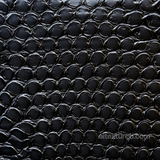 Glossy Black Reptilian Skin Seamless Texture with Raised Scale Pattern Skin texture preview
