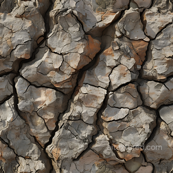 Cracked Dry Earth Stone Seamless Texture with Weathered Layers Stone texture preview