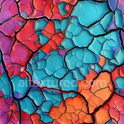 seamless Seamless 3D cracked and hole PBR texture of vibrant multicolor cracked paint with varied fractures texture 8k free download PBR