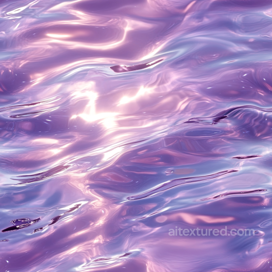 Stylized Pink-Purple Water Surface PBR Texture with Reflective Waves Water texture preview