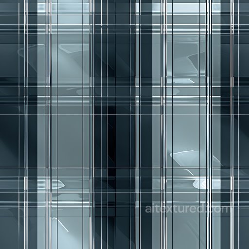 Seamless 3D PBR Texture of Polished Plaid Metal Panels with Reflective Gloss texture preview