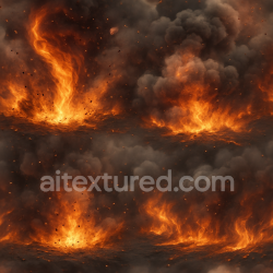seamless Seamless 8k PBR 3d texture of fire vortex with burning debris and explosion shock texture 8k free download PBR