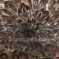 seamless Decorative Chrome Metal Texture with Reflective Organic Patterns texture 8k free download PBR