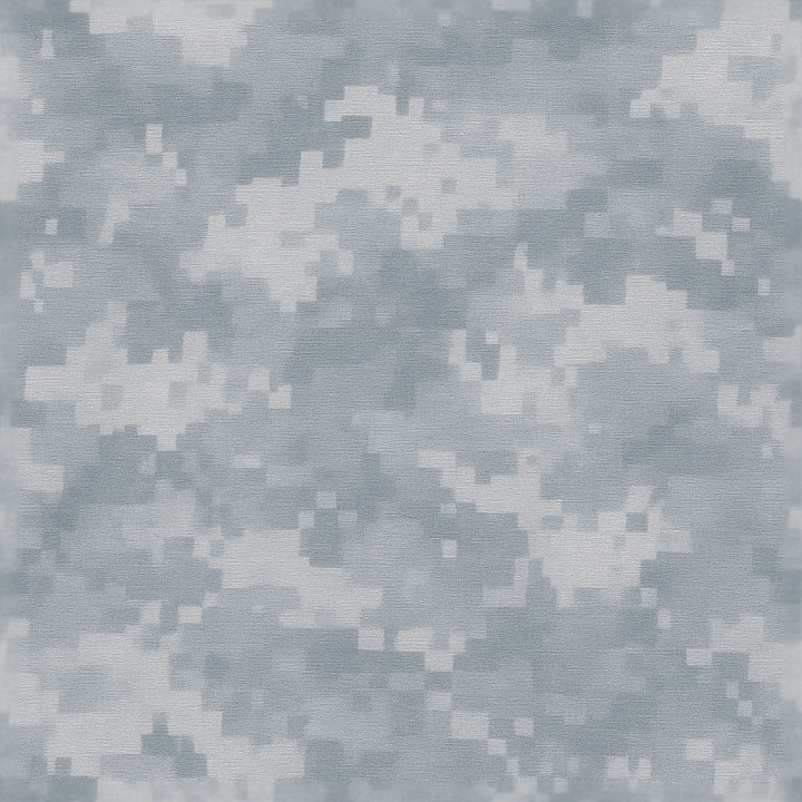 Frost Gray Pixelated Snow Camo Synthetic Fabric seamless PBR texture preview