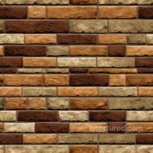 Brick Wall Texture Featuring Subtle Cracks and Earthy Tones seamless Brick PBR texture