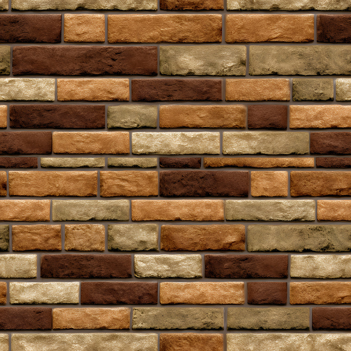 Brick Wall Featuring Subtle Cracks and Earthy Tones seamless PBR texture preview