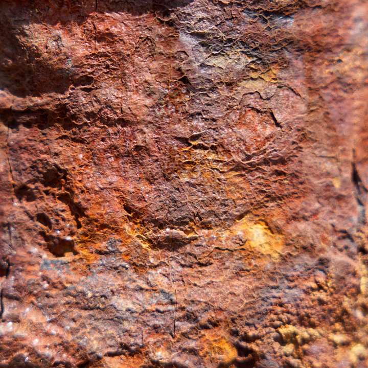 Rusty Stone Surface with Natural Erosion and Patina seamless PBR texture preview