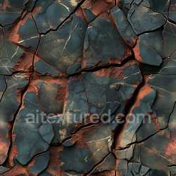 seamless Seamless 3D PBR cracked clay and soil texture with dark blue chipped surface texture 8k free download PBR