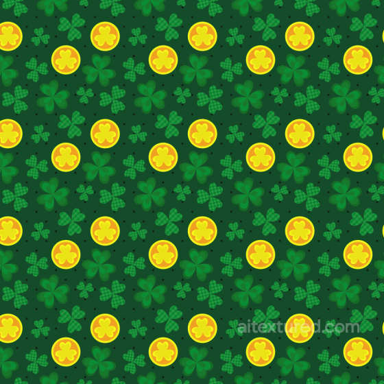 Featuring Playful Shamrocks and Gold Coins St patrick digital paper bundle texture preview