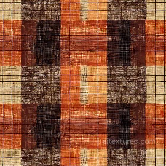 Plaid Fabric Texture with Rustic Brown and Orange Tones Plaid texture preview