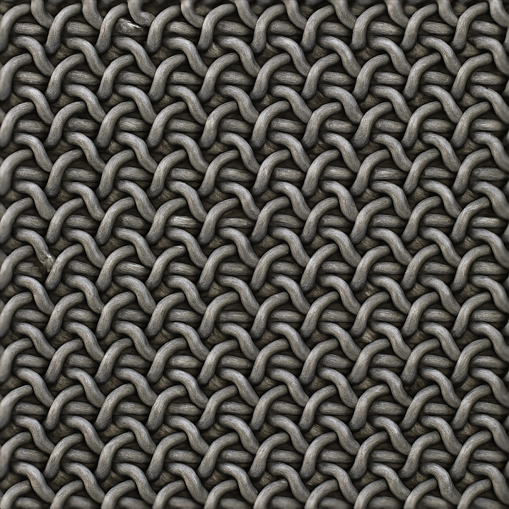 Of Flexible Mail Mesh With Brushed Steel Finish seamless PBR texture preview