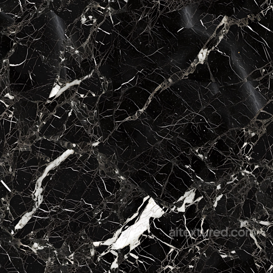 Black Marble PBR Texture Featuring Intricate White Vein Patterns Marble texture preview