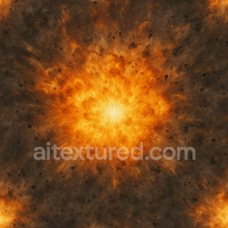 seamless Seamless 3d texture illustrating detonation flash with shockwave and explosive residue in crisp 8k pbr texture 8k free download PBR