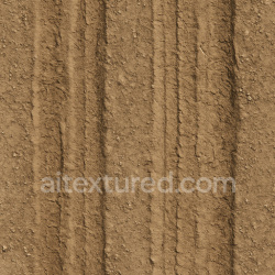 seamless Compacted Dirt Road Ruts texture 1024x1024 free download PBR
