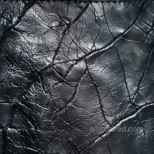 Cracked Black Leather PBR Texture with Deep Wrinkles seamless Leather PBR texture