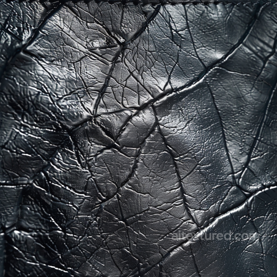 Cracked Black Leather PBR Texture with Deep Wrinkles Leather texture preview