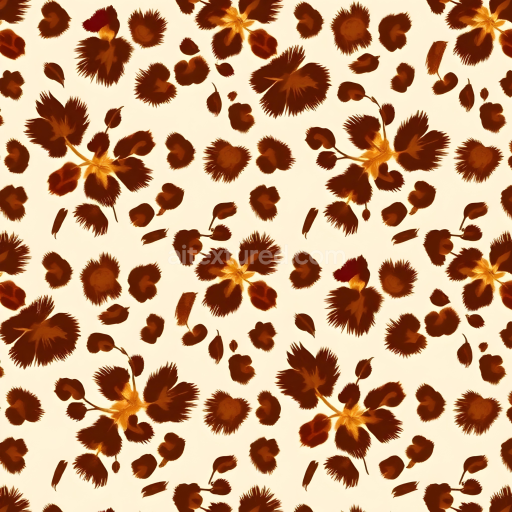 Seamless 3D PBR Leopard Print Fabric Texture with Warm Brown Spots