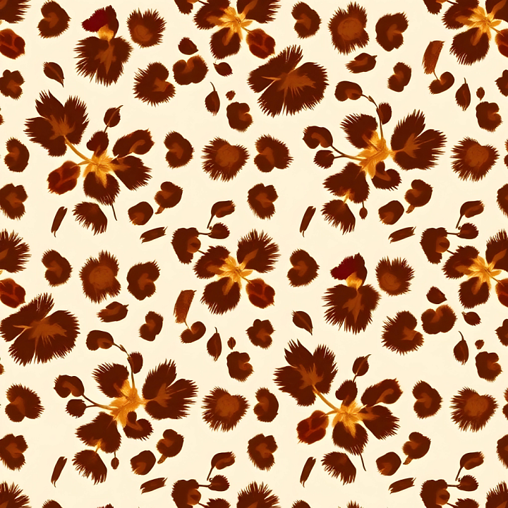 Leopard Print Fabric with Warm Brown Spots seamless PBR texture preview