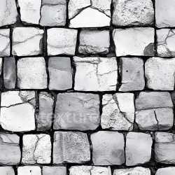 seamless Seamless 3D PBR texture of cracked white painted brick wall with chipped edges texture 8k free download PBR