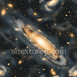 seamless Seamless 3D Space PBR Texture Featuring Glowing Galaxy Clouds and Starfield texture 8k free download PBR