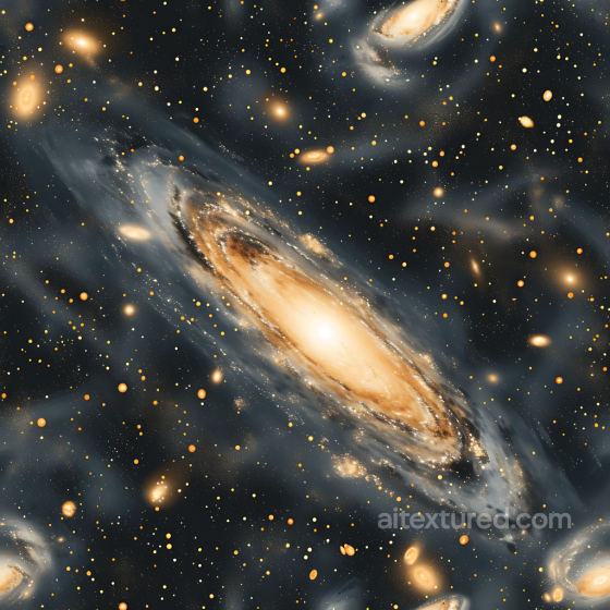 Space PBR Texture Featuring Glowing Galaxy Clouds and Starfield Star, space, planets texture preview