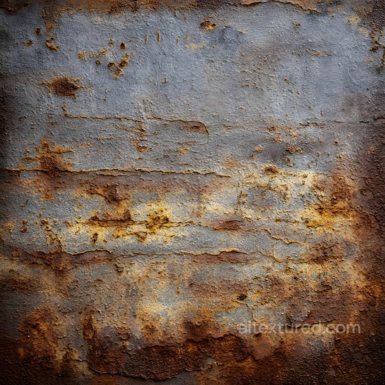 Rusty Cracked Metal PBR Texture with Peeling Paint and Corrosion Rust texture preview