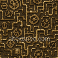 seamless Seamless Water PBR Texture — Make Generative Fill Steampunk Cogs Steam Pipes Theme texture 8k free download PBR