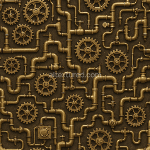 Preview — Seamless Water PBR Texture — Make Generative Fill Steampunk Cogs Steam Pipes Theme