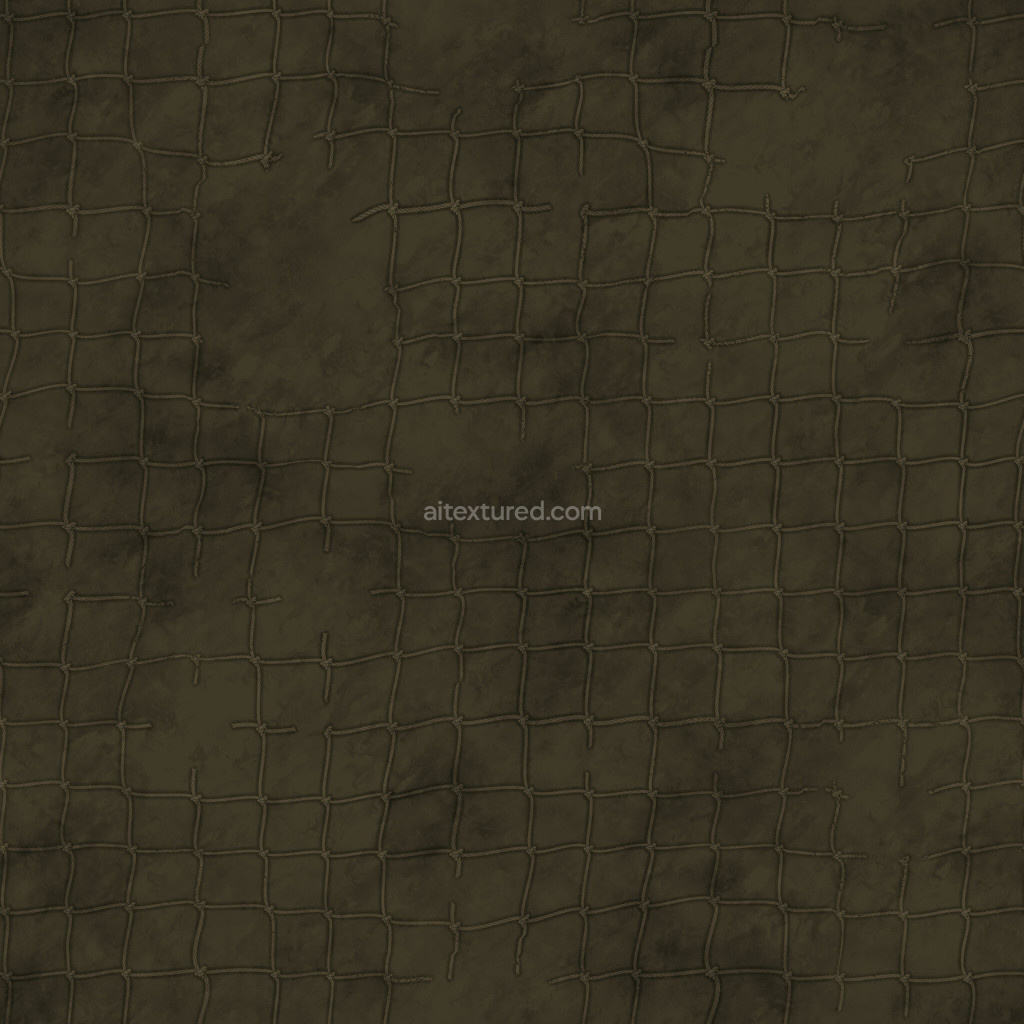 Seamless dark net PBR texture with woven design