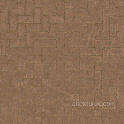 Mossy Brick Floor seamless Brick PBR texture
