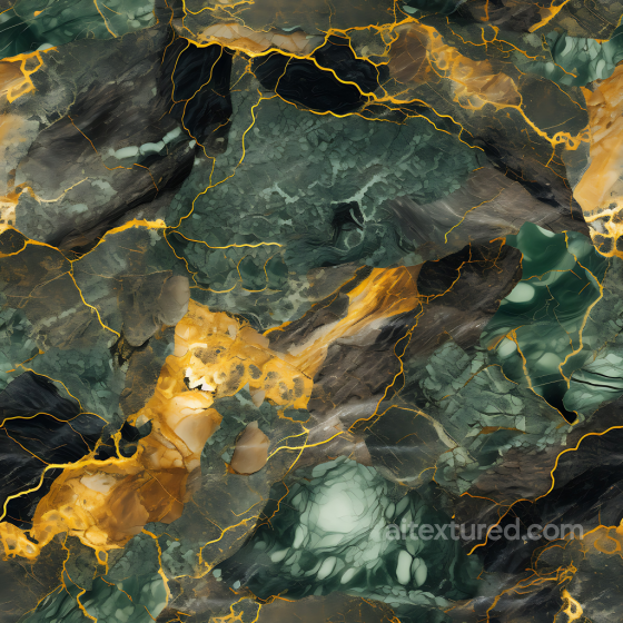 Brown and Green Marble PBR Texture with Golden Veins and Polished Finish Marble texture preview