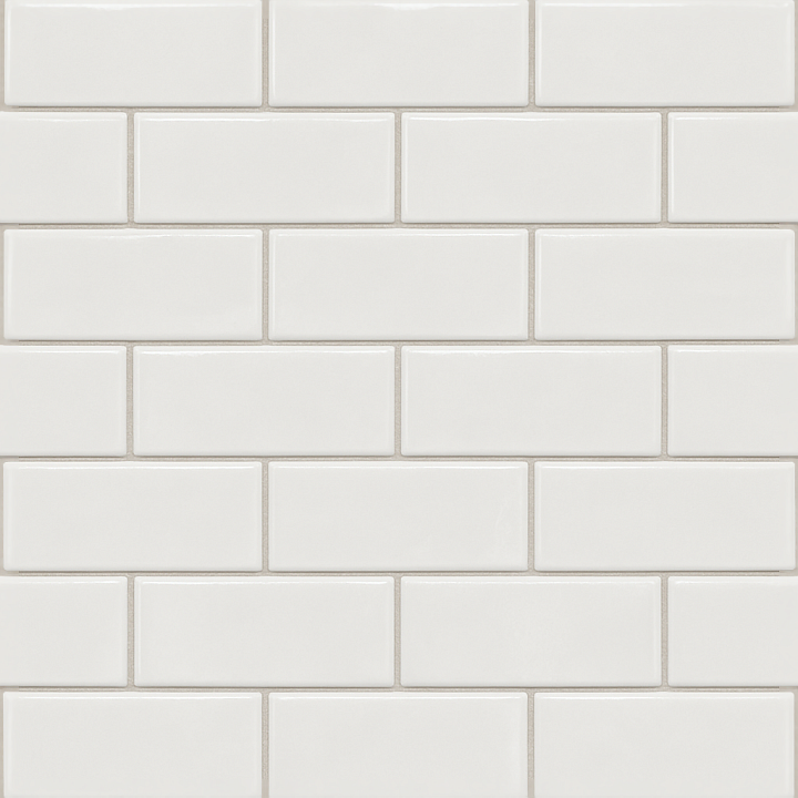 Subway Tiles Mosaic With Glossy Finish And Monochrome Tiles Design seamless PBR texture preview